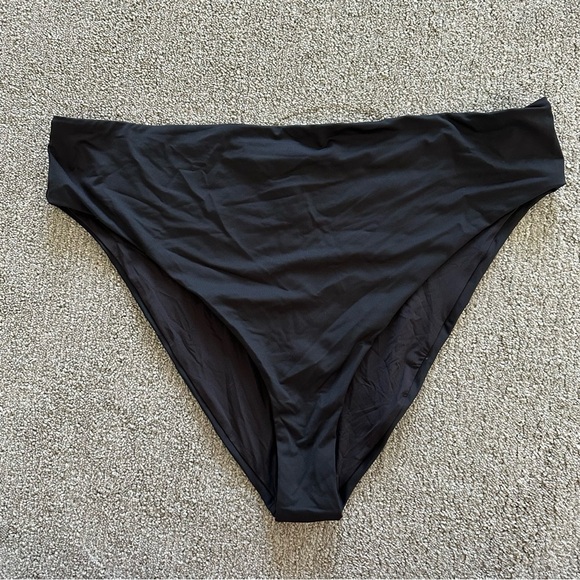 SKIMS Recycled Swim Mid Waist Bottom in Onyx Size 3X - Picture 1 of 4